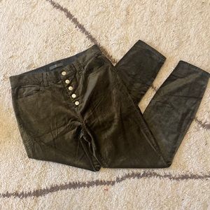 7 for all Mankind velvet forest green jeans